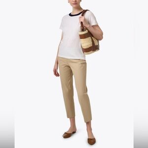 PIAZZA SEMPIONE - Audrey Stretch Cotton Capri Pant